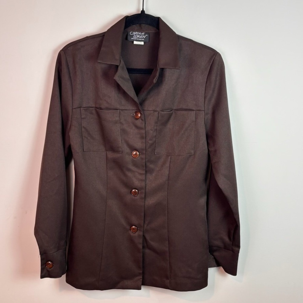 Vintage Carole Wren Sportswear Brown Womens‎ Top size Small 1970's Retro